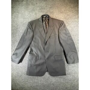 Stafford Executive Mens Pinstripe 3‎ Button Suit Jacket Blazer Charcoal Black
